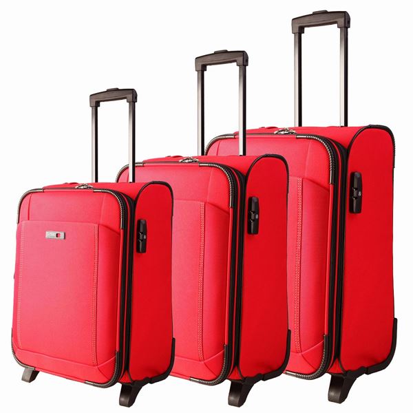 תמונה של סט מזוודות לייזר 2 גלגלים, אדום 35001-723-30 אדום