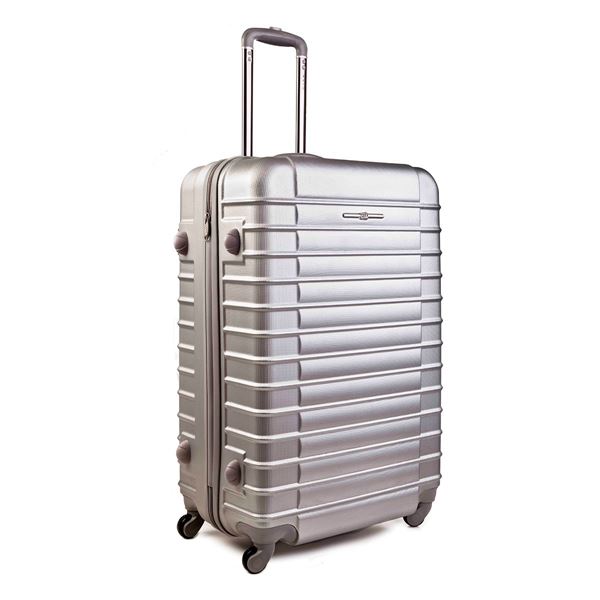 תמונה של מזוודת טרולי 28'' 4 גלגלים פלמינגו 4212-76 כסף